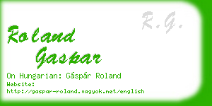 roland gaspar business card