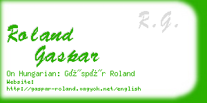 roland gaspar business card